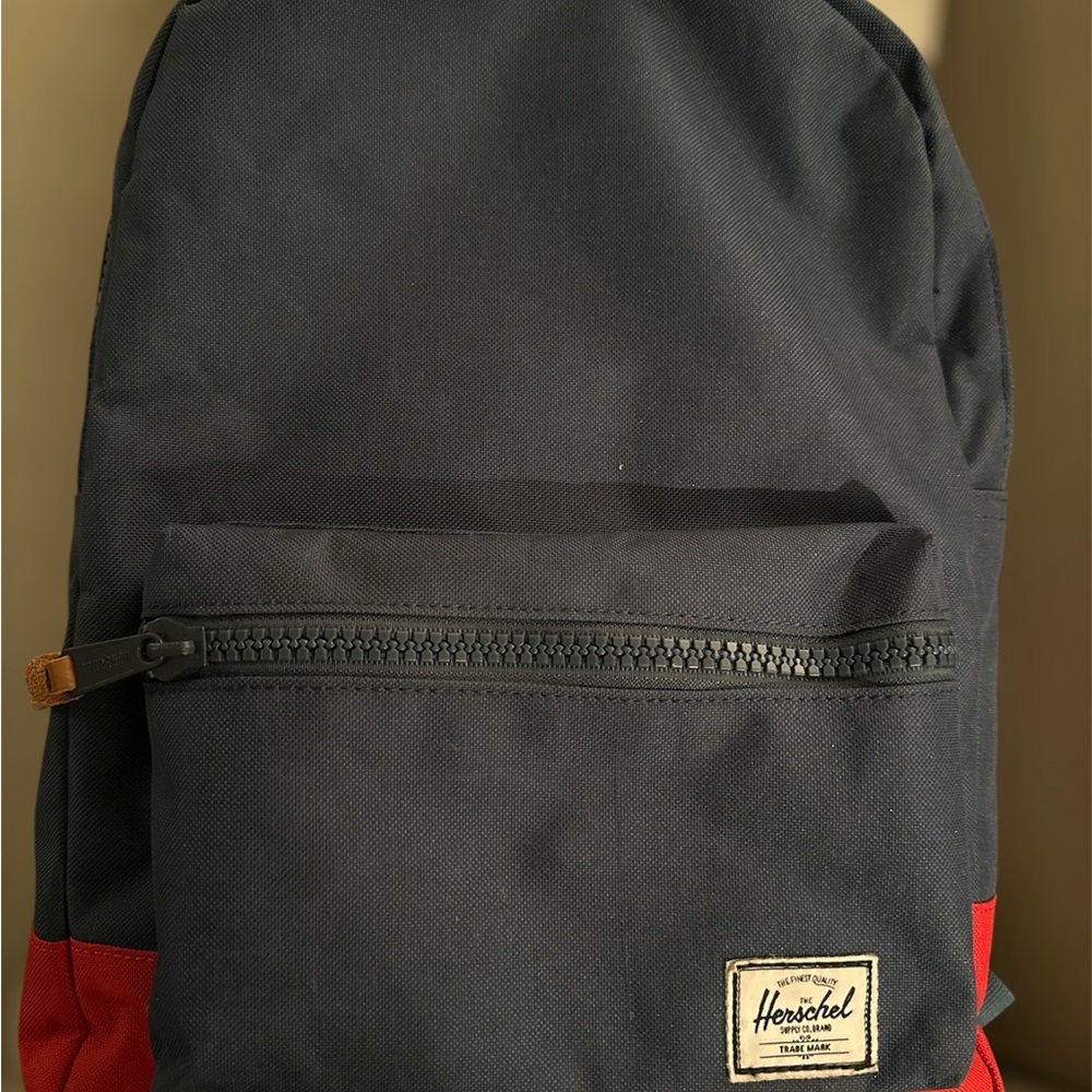 Herschel Supply Company Navy and Red Youth Backpack w/ Red Pinstripe Interior